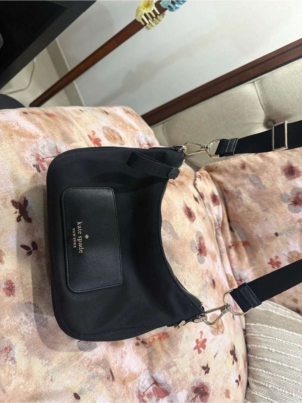 kate spade Black Shoulder Bag with Gold Hardware